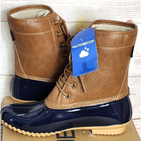 JBU by Jambu Maplewood Waterproof Navy Tan Women’s Boots 7.5M Fall 2022 Comfort - Picture 7 of 12